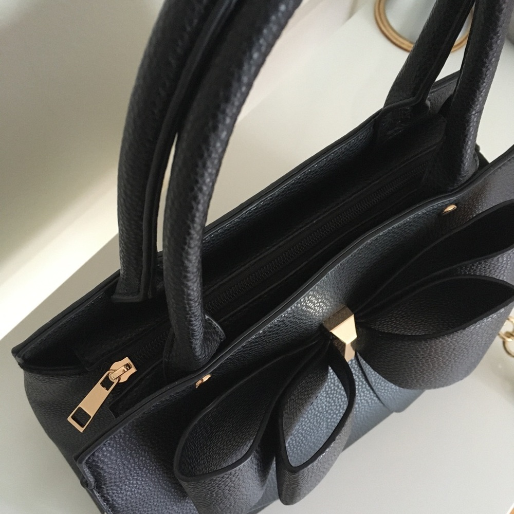Large Bow Black Harajuku Kawaii Handbag Bag Purse - Picture 12 of 13